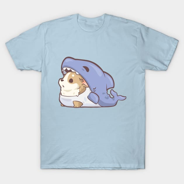 Shark Corgi T-Shirt by Bobblejot